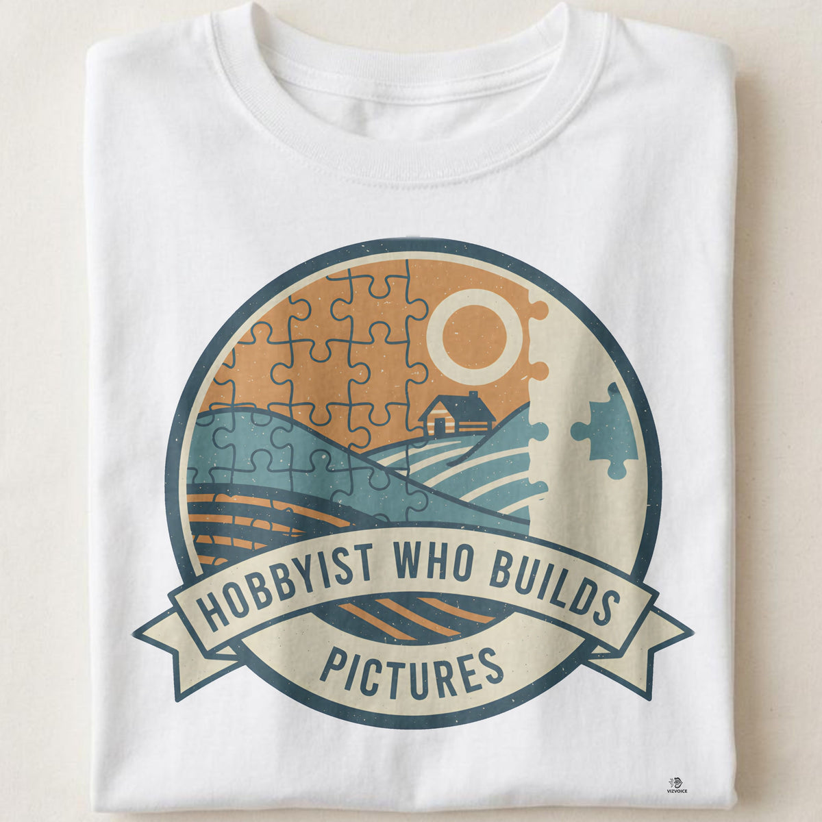 HOBBYIST WHO BUILDS PICTURES | Funny Puzzle Enthusiast T-Shirt