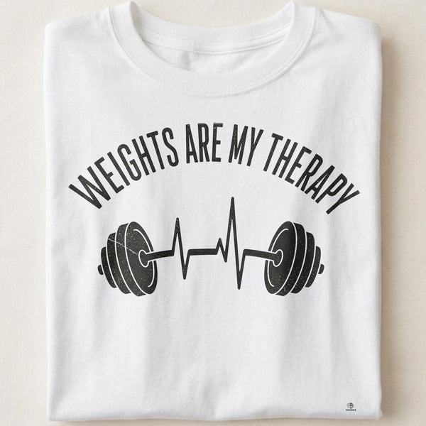 WEIGHTS ARE MY THERAPY | Humorous Fitness T-Shirt