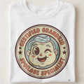 CERTIFIED GRANDKID SPOILAGE SPECIALIST | Funny Grandparent T-Shirt - close up