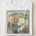 GRANDKID SPOILING DEPARTMENT | Fun T-Shirt for Grandparents - close up