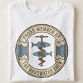 PROUD MEMBER OF THE HARDWATER CREW | Fun Ice Fishing T-Shirt - close up