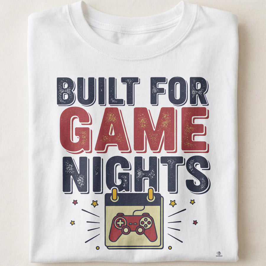 BUILT FOR GAME NIGHTS | Fun T-Shirt for Console Gamers