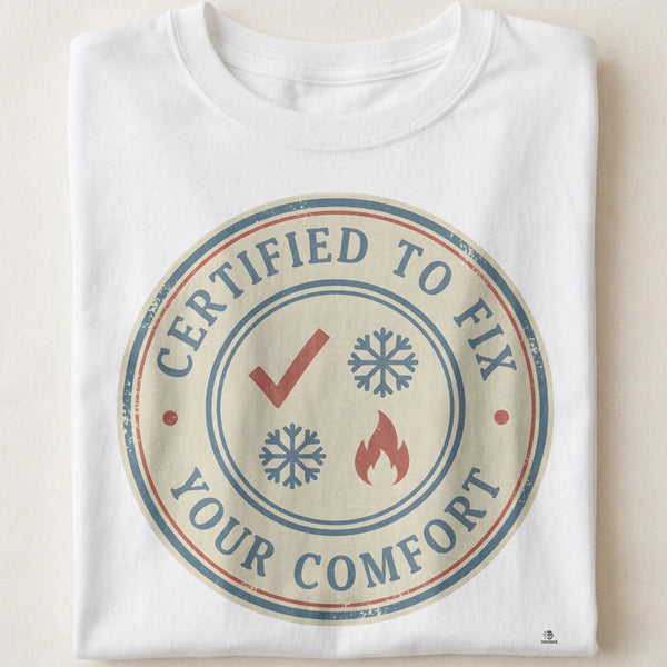 CERTIFIED TO FIX YOUR COMFORT | Funny HVAC Technician T-Shirt