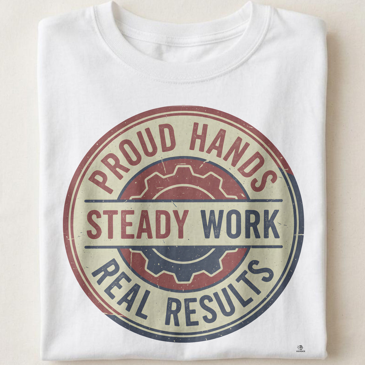 PROUD HANDS STEADY WORK REAL RESULTS | Humorous HVAC Technician T-Shirt