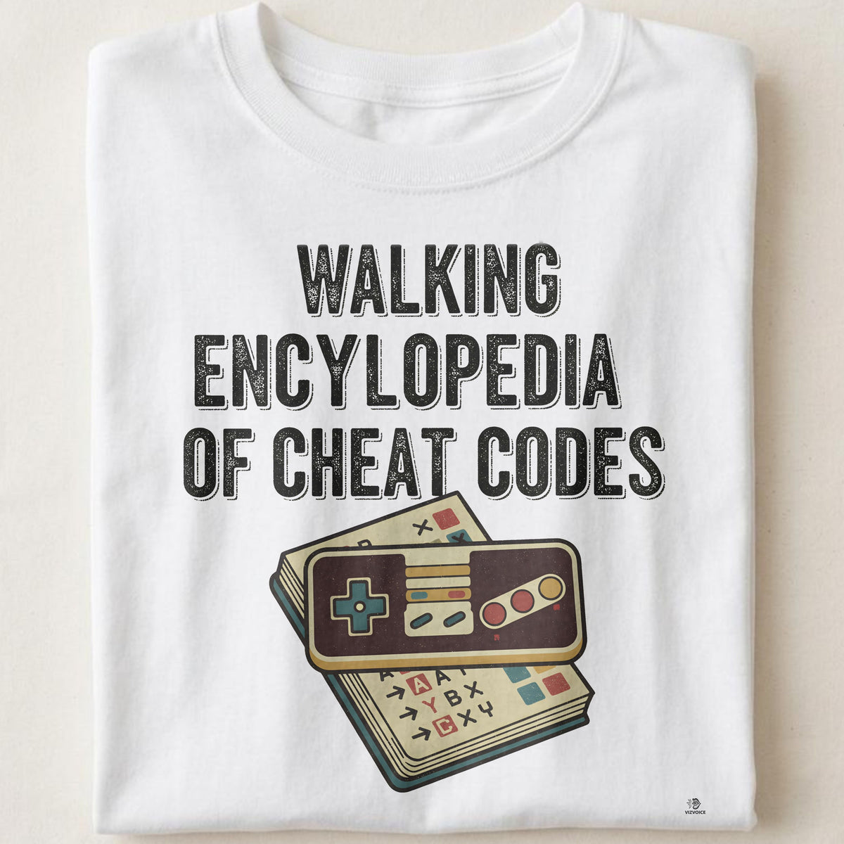 WALKING ENCYCLOPEDIA OF CHEAT CODES | Humorous Retro Gamer T-Shirt