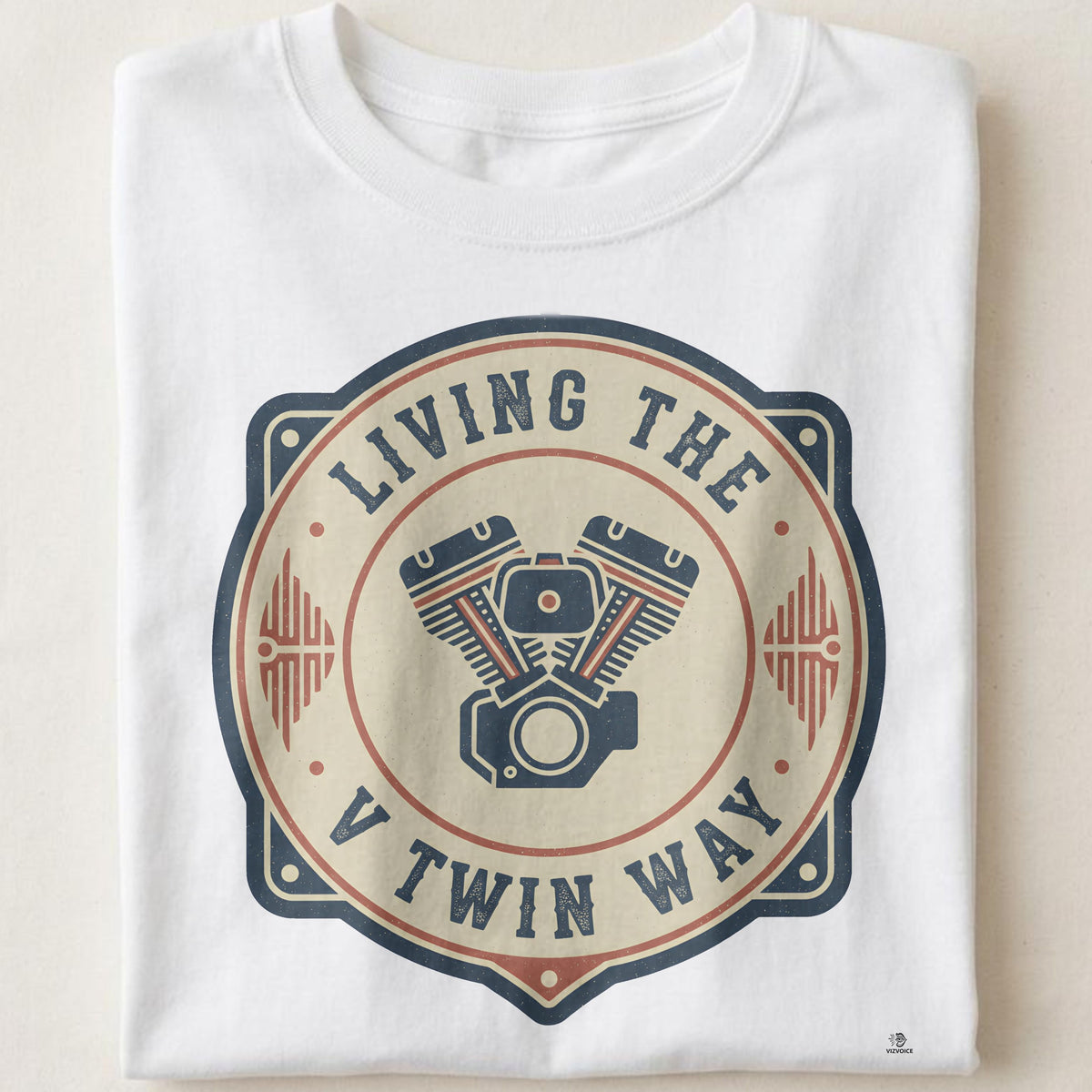 LIVING THE V TWIN WAY | Humorous Motorcycle T-Shirt