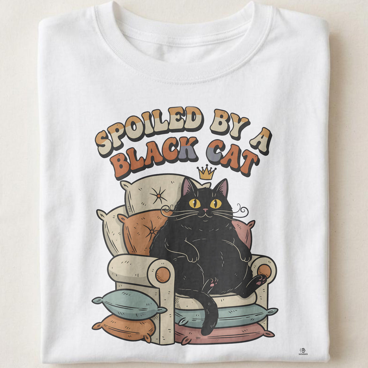 SPOILED BY A BLACK CAT | Humorous Cat Lover T-Shirt