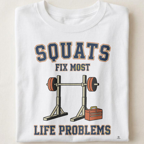 SQUATS FIX MOST LIFE PROBLEMS | Funny CrossFit T-shirt