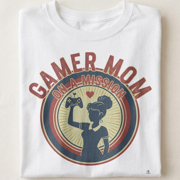 GAMER MOM ON A MISSION | Funny Gamer T-shirt