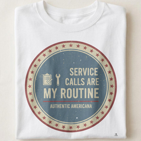 SERVICE CALLS ARE MY ROUTINE | Funny Plumber T-Shirt