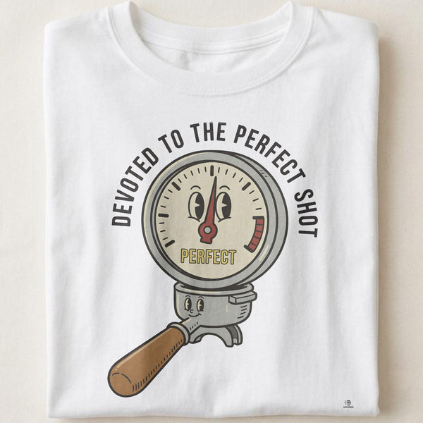 DEVOTED TO THE PERFECT SHOT | Funny Espresso Lover T-Shirt