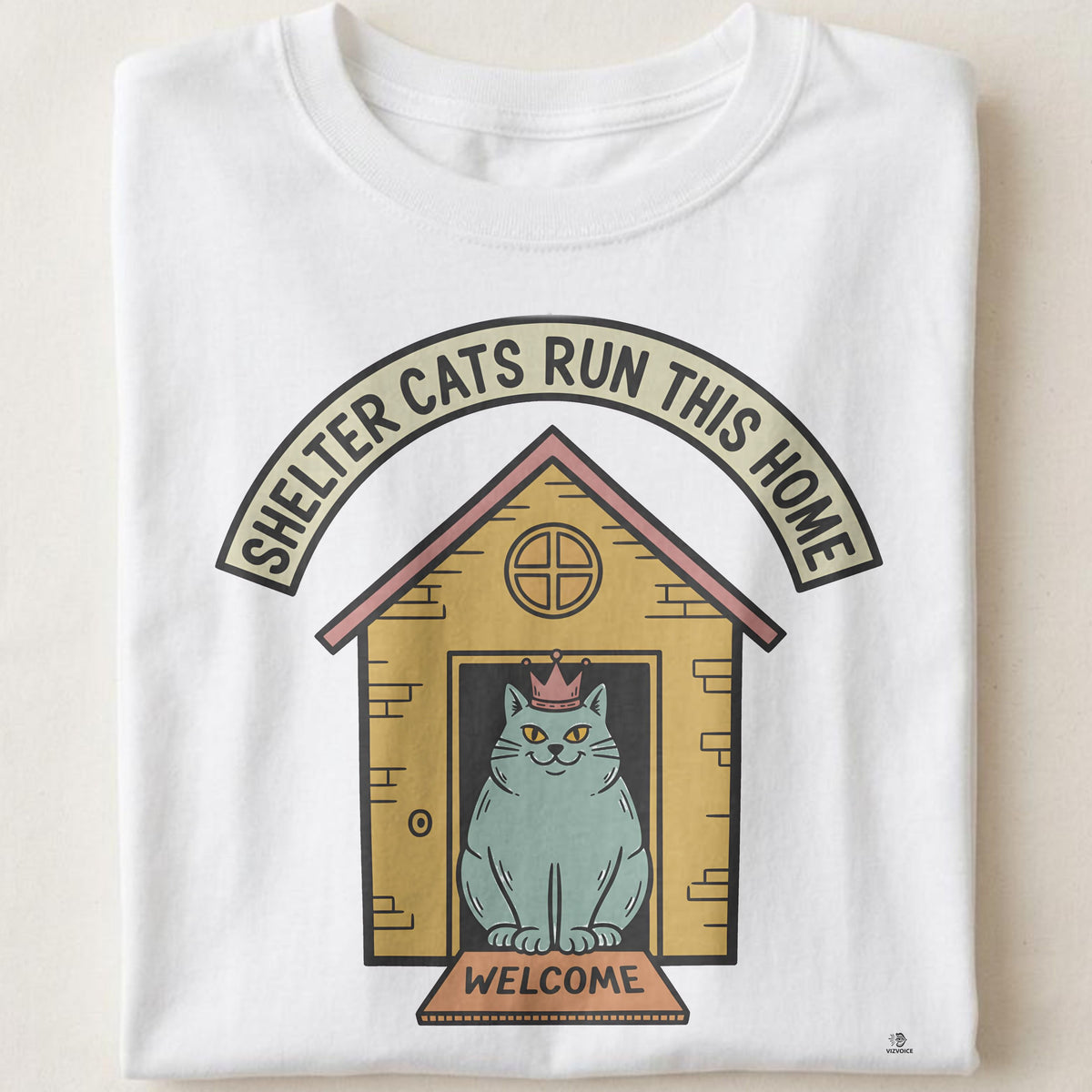 SHELTER CATS RUN THIS HOME | Humorous Cat Lover T-Shirt