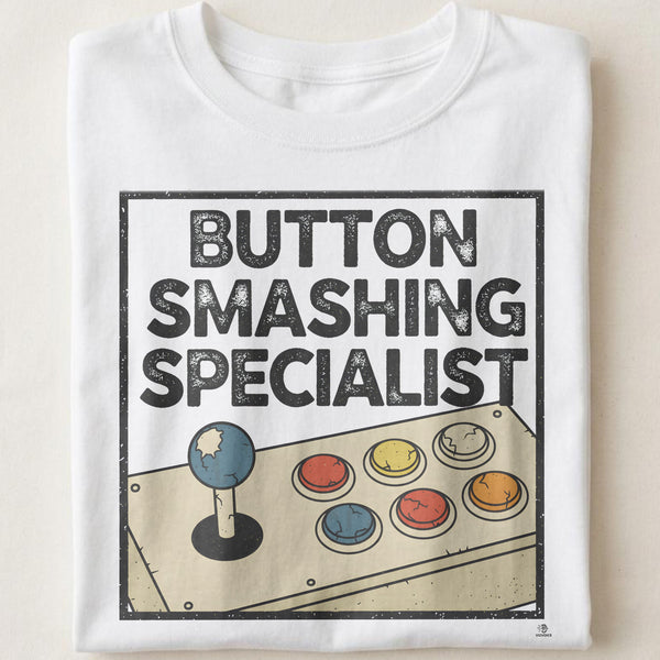 BUTTON SMASHING SPECIALIST | Funny Gamer T-Shirt