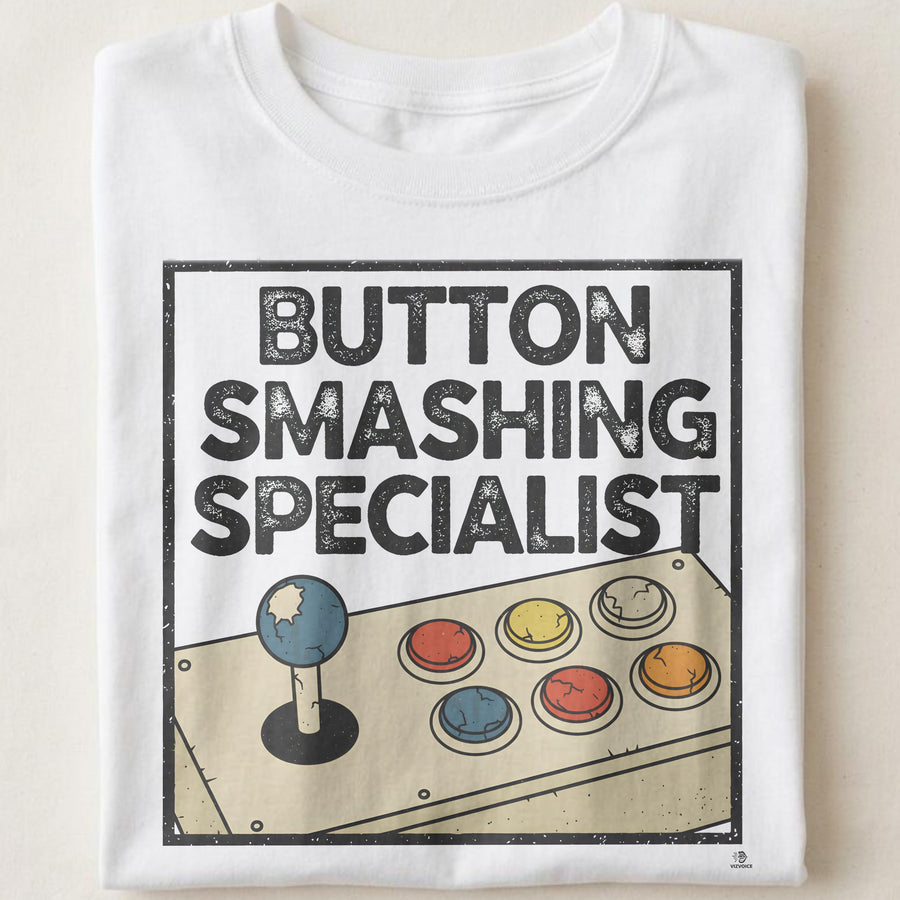 BUTTON SMASHING SPECIALIST | Funny Gamer T-Shirt
