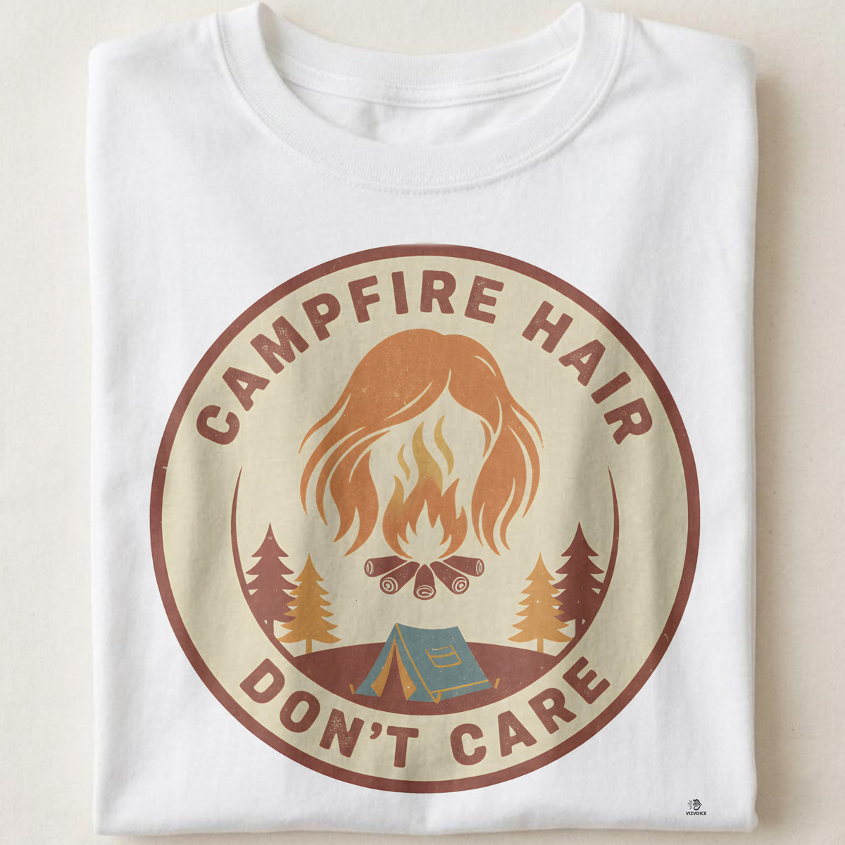 CAMPFIRE HAIR DONT CARE | Adventure Seeker Camping T-Shirt