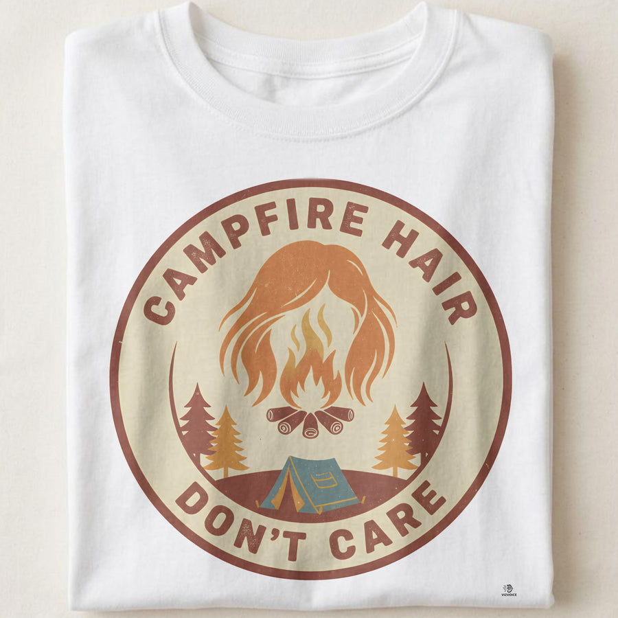 CAMPFIRE HAIR DONT CARE | Adventure Seeker Camping T-Shirt