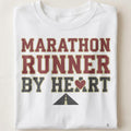 MARATHON RUNNER BY HEART | Fitness T-Shirt for Runners - close up