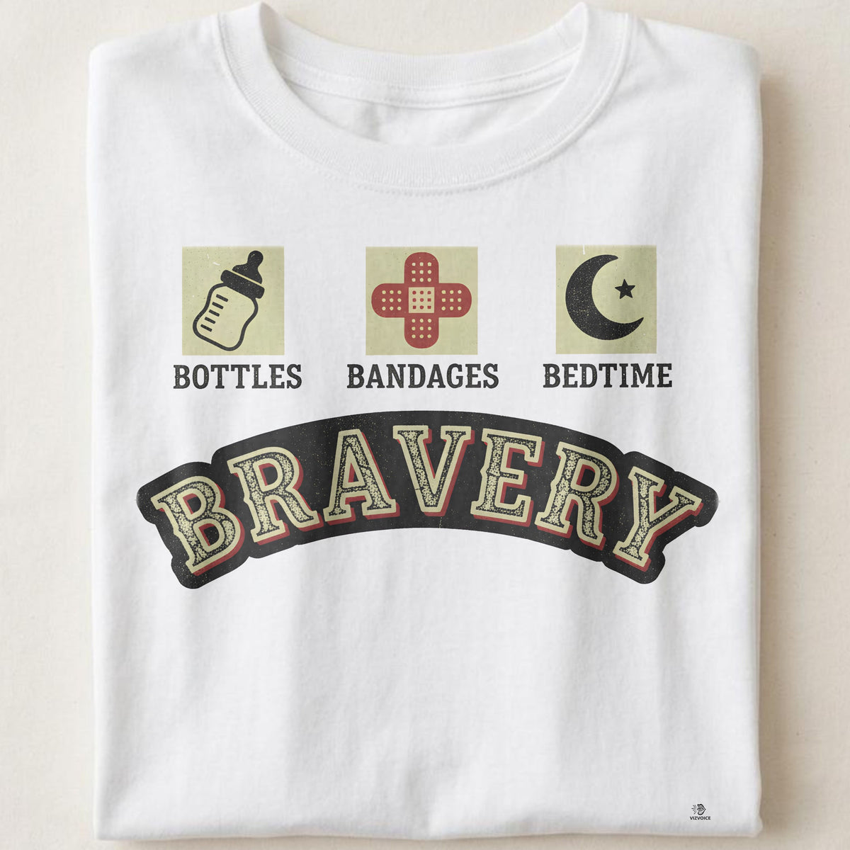 BOTTLES BANDAGES BEDTIME BRAVERY | Pediatric Nurse T-Shirt