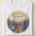 ROADS END STORIES BEGIN | Adventure Seeker T-Shirt - close up