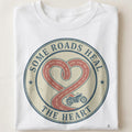SOME ROADS HEAL THE HEART | Vintage Motorcycle T-Shirt - close up
