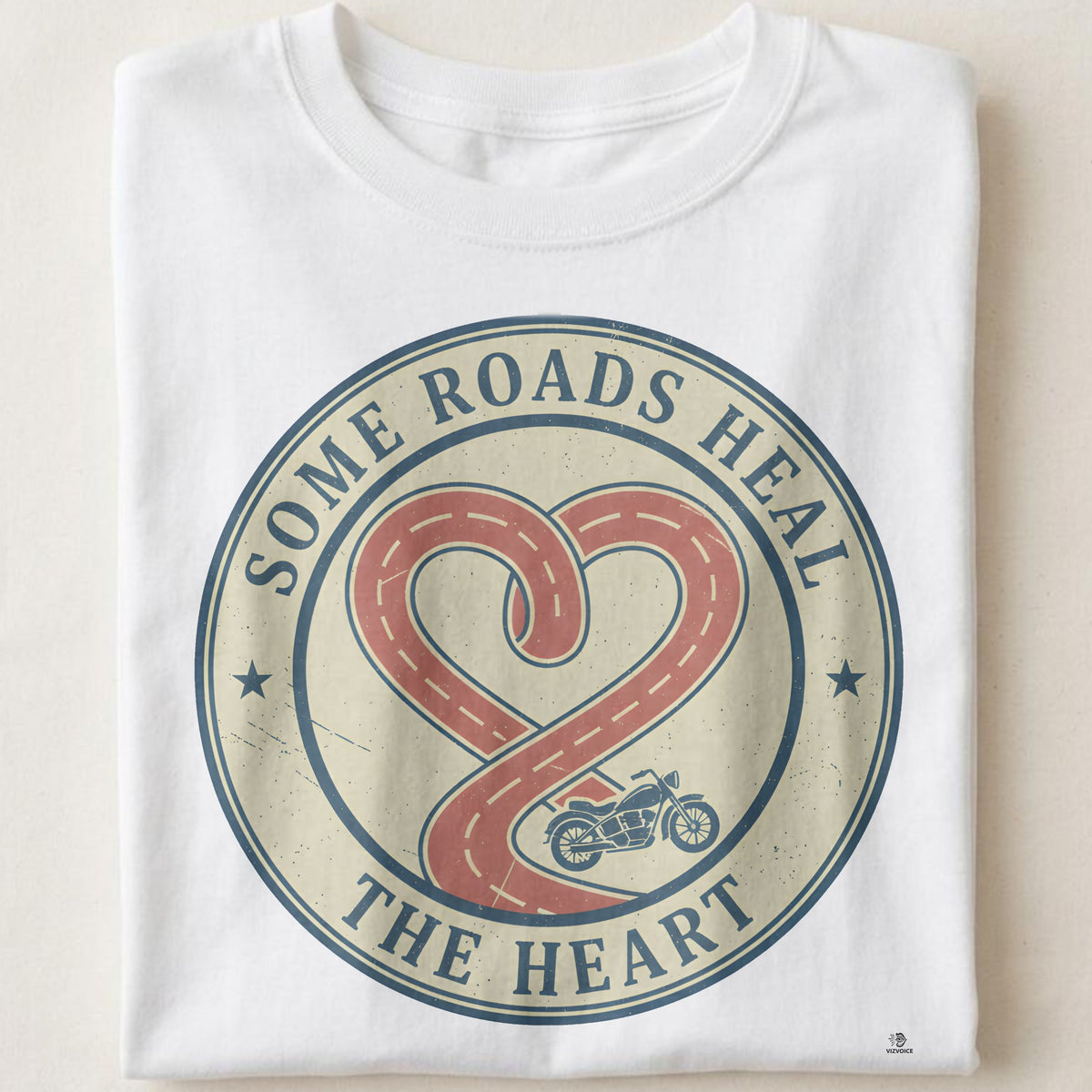 SOME ROADS HEAL THE HEART | Vintage Motorcycle T-Shirt