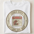 STABLE DAYS ARE THE BEST | Barn Life T-shirt for Equestrians - close up