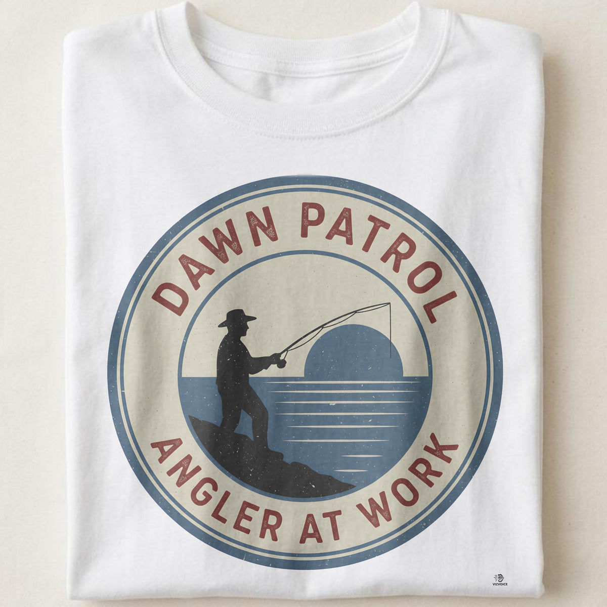 DAWN PATROL ANGLER AT WORK | Fishing T-shirt for Early Risers