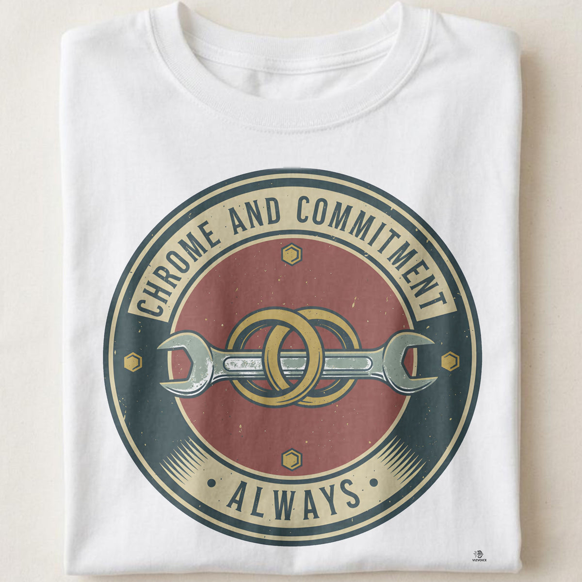 CHROME AND COMMITMENT ALWAYS | Biker Couple T-Shirt