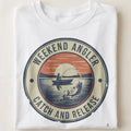 WEEKEND ANGLER CATCH AND RELEASE | Funny Fishing T-Shirt - close up