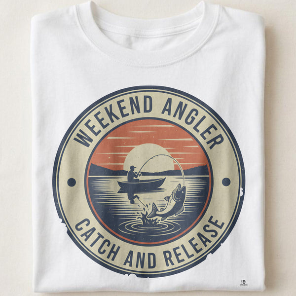WEEKEND ANGLER CATCH AND RELEASE | Funny Fishing T-Shirt