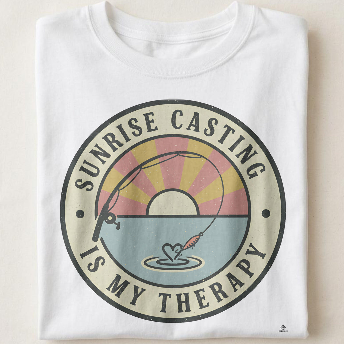 SUNRISE CASTING IS MY THERAPY | Fishing T-Shirt for Enthusiasts