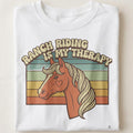 RANCH RIDING IS MY THERAPY | Fun Equestrian T-Shirt - close up