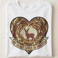 MY HEART LIVES IN FORESTS | Deer in the Wild T-shirt - close up