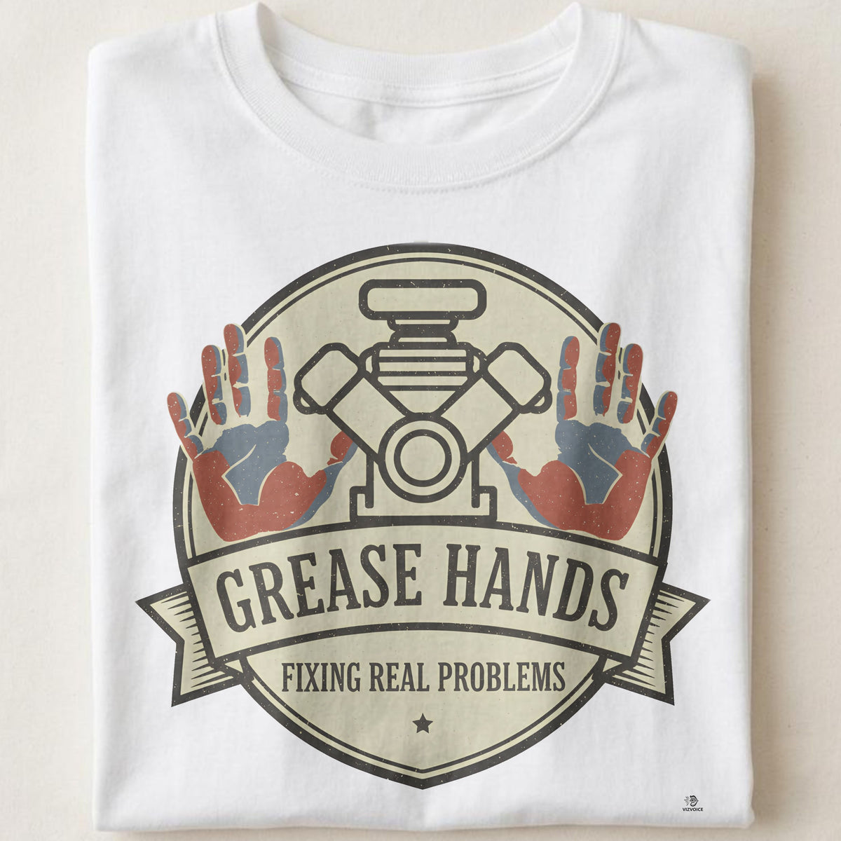 GREASE HANDS FIXING REAL PROBLEMS | Funny Mechanic T-Shirt