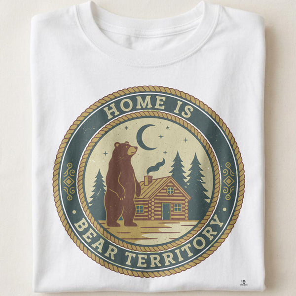 HOME IS BEAR TERRITORY | Cozy Bear Life T-Shirt