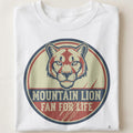 MOUNTAIN LION FAN FOR LIFE | Wild Animal T-Shirt - close up