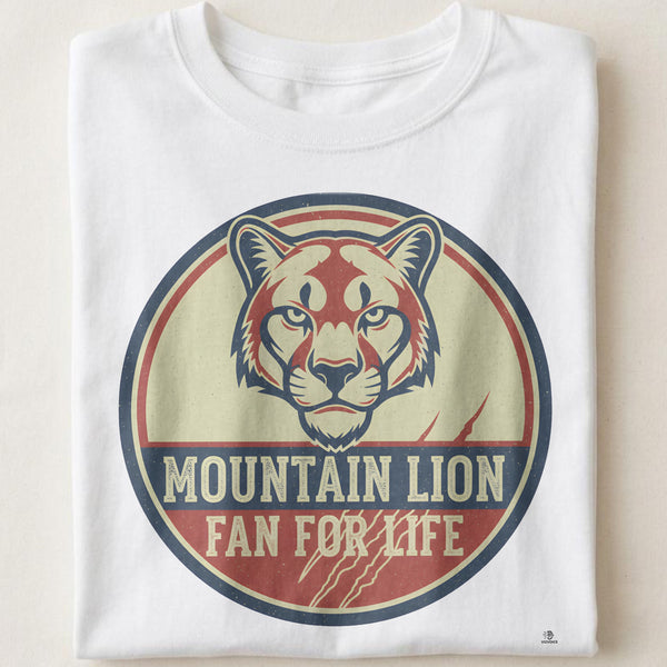 MOUNTAIN LION FAN FOR LIFE | Wild Animal T-Shirt