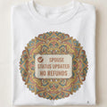 SPOUSE STATUS UPDATED NO REFUNDS | Funny Just Married T-Shirt - close up