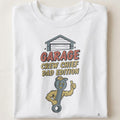 GARAGE CREW CHIEF DAD EDITION | Funny T-Shirt for DIY Dads - close up