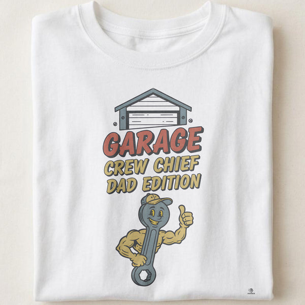 GARAGE CREW CHIEF DAD EDITION | Funny T-Shirt for DIY Dads