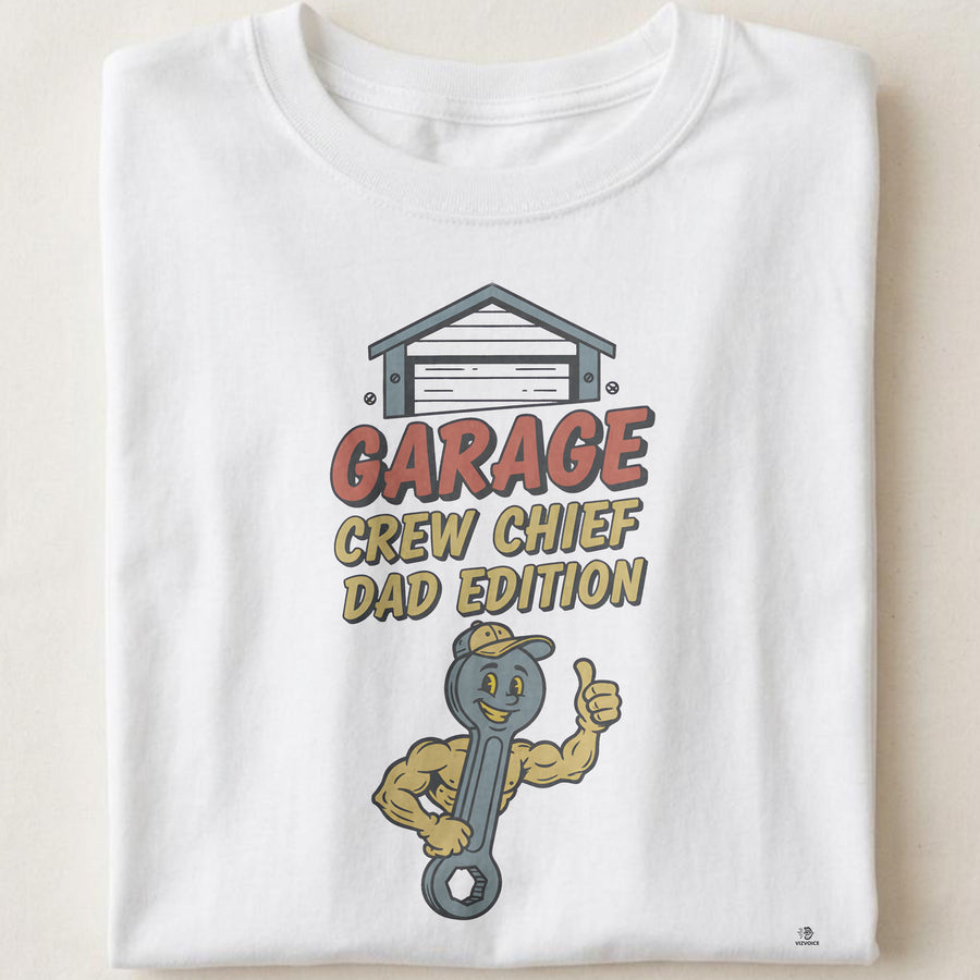 GARAGE CREW CHIEF DAD EDITION | Funny T-Shirt for DIY Dads