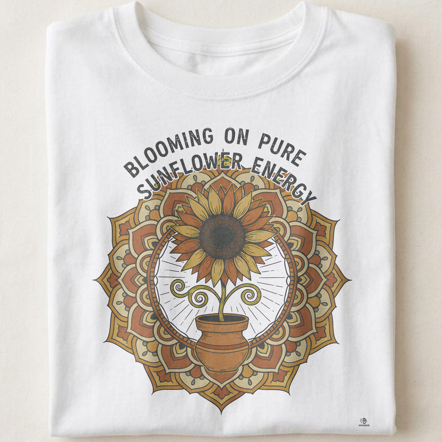 BLOOMING ON PURE SUNFLOWER ENERGY | Cheerful Sunflower T-shirt