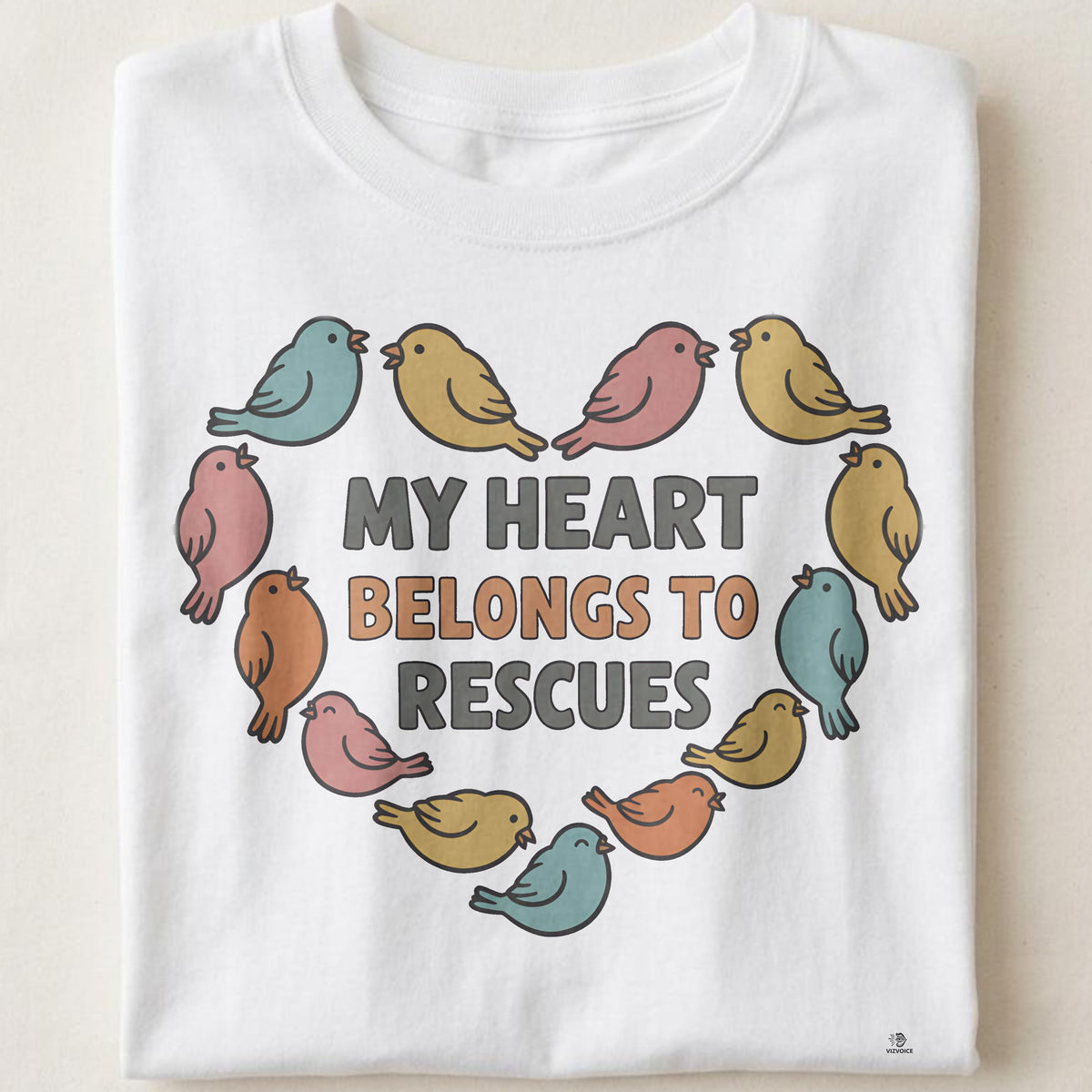 MY HEART BELONGS TO RESCUES | Adorable Pet Lover T-shirt