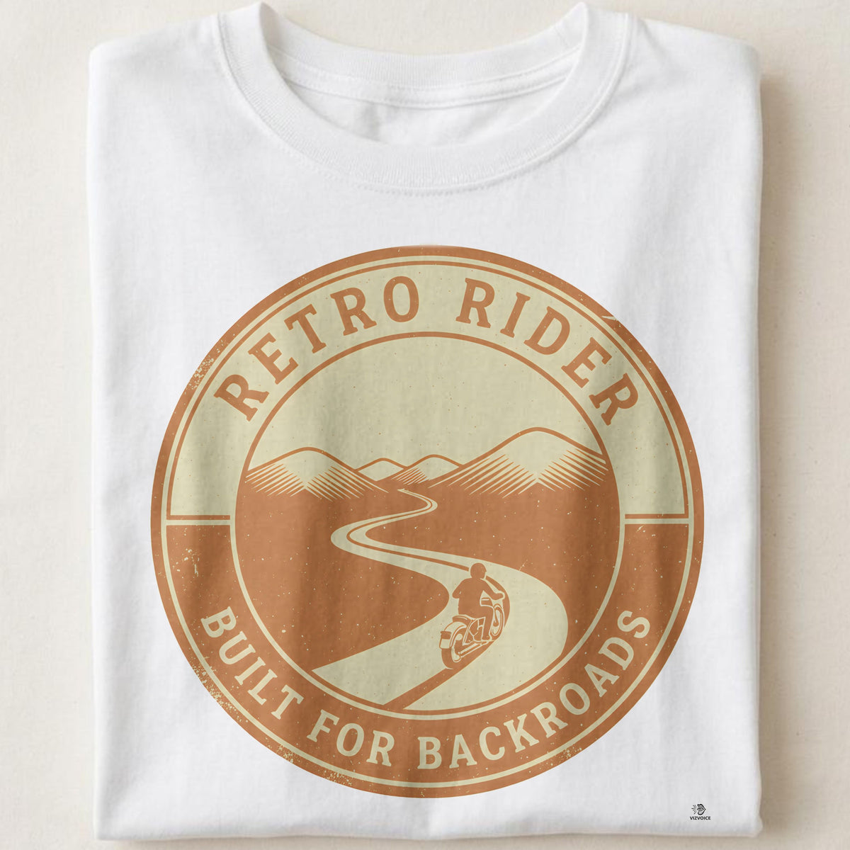 RETRO RIDER BUILT FOR BACKROADS | Vintage Motorcycle T-Shirt