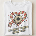 MY HEART CHEERS EVERY GOAL | Soccer Mom T-Shirt - close up