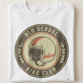 OLD SCHOOL BIKE CLUB | Vintage Motorcycle T-Shirt - close up