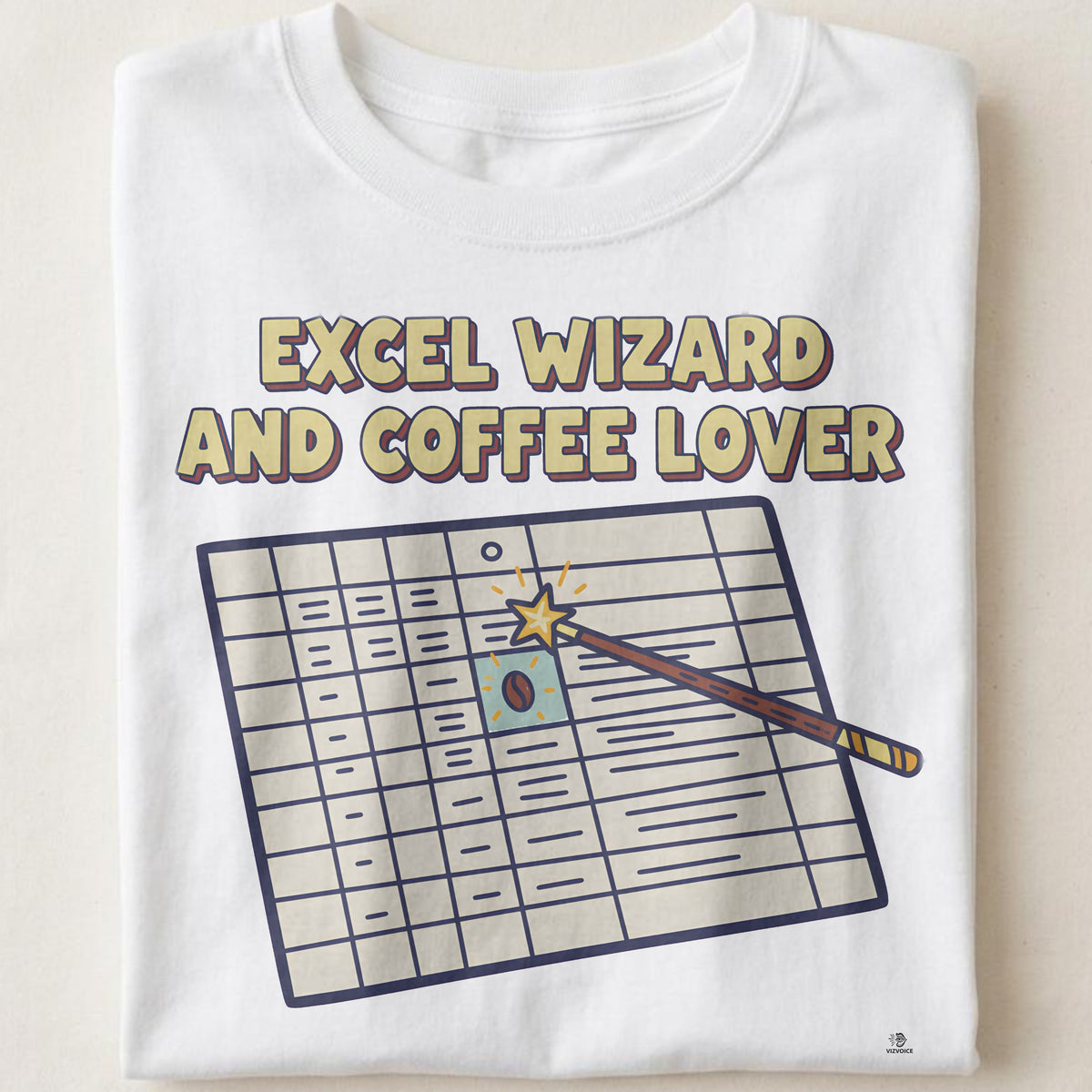 EXCEL WIZARD AND COFFEE LOVER | Funny T-shirt for Office Life