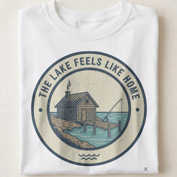 THE LAKE FEELS LIKE HOME | Cozy Fishing T-Shirt