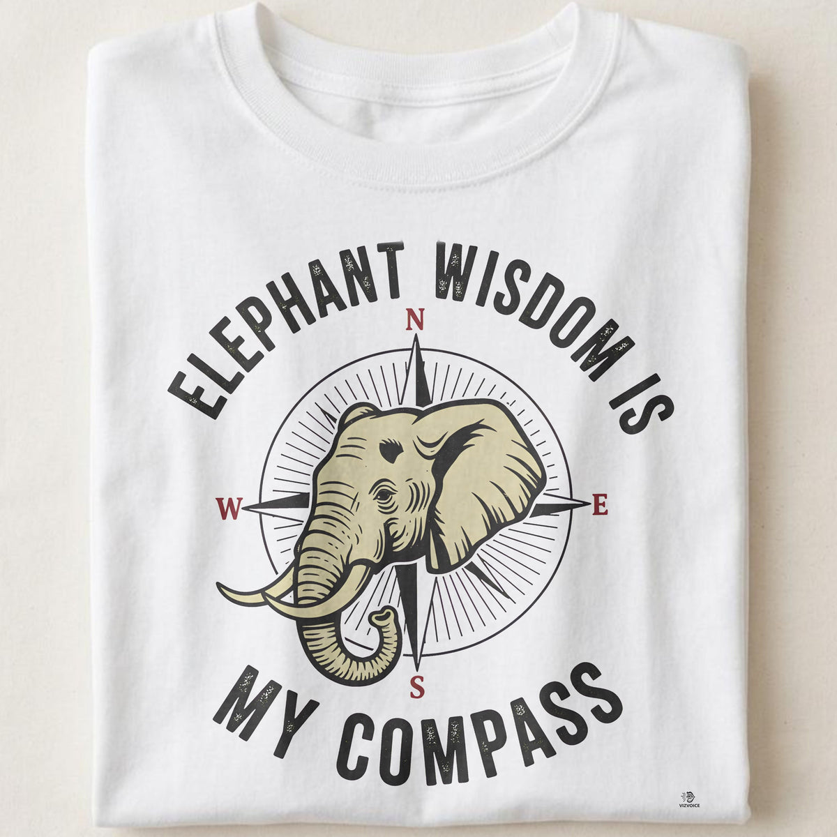 ELEPHANT WISDOM IS MY COMPASS | Wild Animal T-Shirt