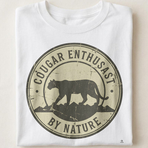 COUGAR ENTHUSIAST BY NATURE | Funny Mountain Lion T-Shirt